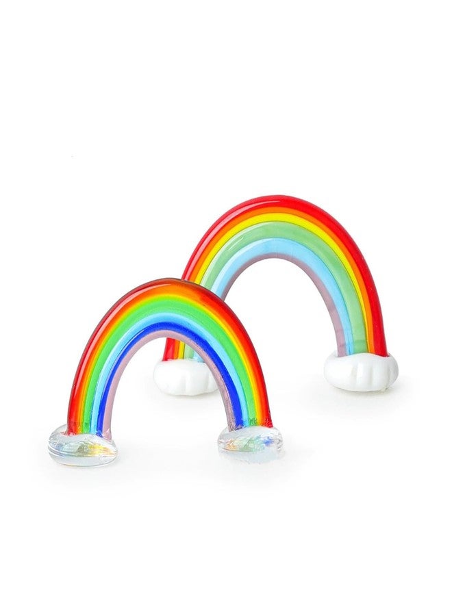 RillyRellow Miniature Tiny Rainbow, Dollhouse Mini Rainbow, Handmade Glass Rainbow, Standing Rainbow Bridge, for Dollhuse Miniature, Fairy Garden, Diorama (1PCS) (Solid Color) - Image 1